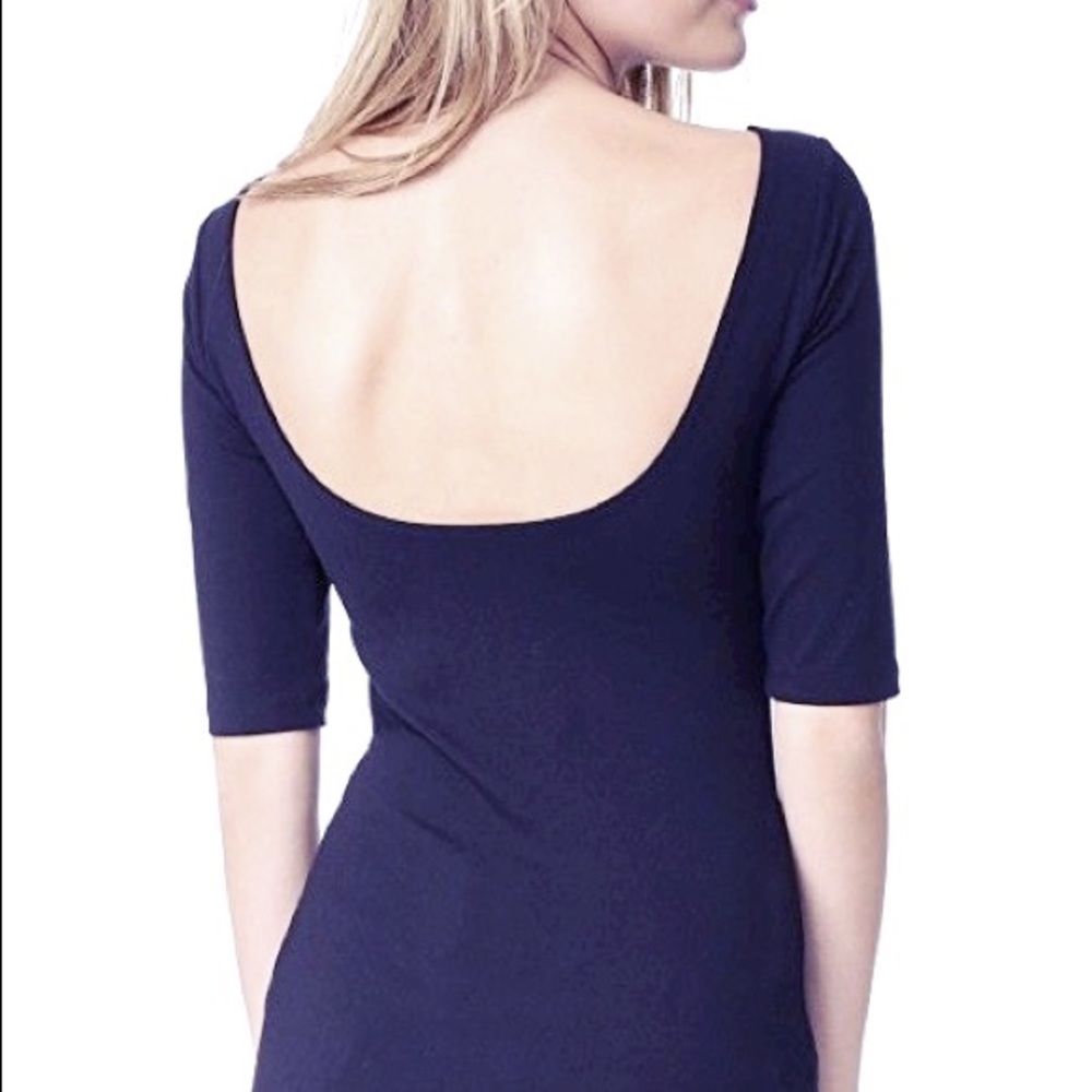 Susana Monaco 3/4th sleeve U back shirt